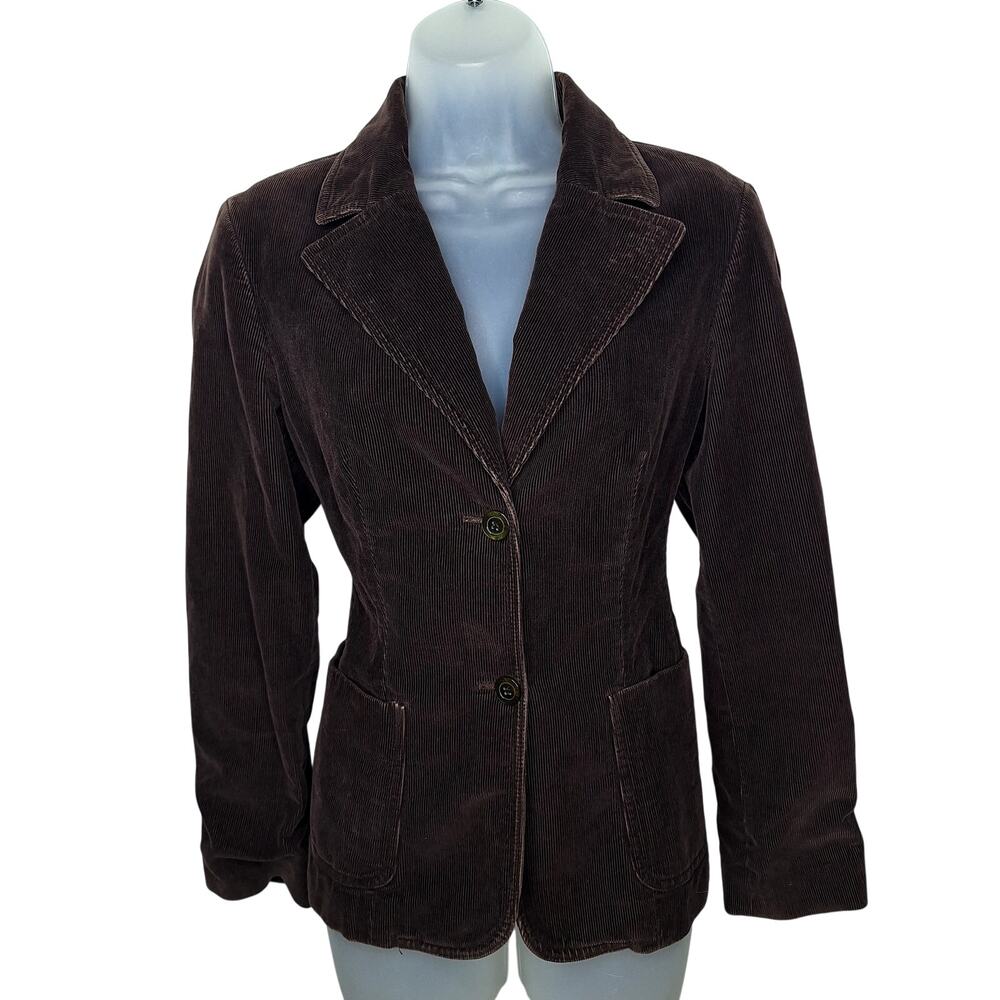 Vintage Y2K Benetton Corduroy Blazer Jacket 40 Small Forest Fairy Grunge Fall